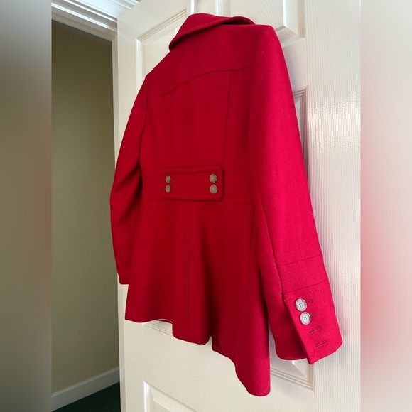 J.Crew Red Wool Pea Coat – Size 4 - Picture 6 of 6